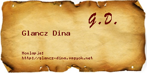 Glancz Dina névjegykártya